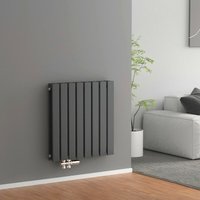 Heizkörper Design Flachheizkörper 63x62cm Horizontal Doppelschicht Seitenanschluss 826W - 630x620mm Doppellagig Anthrazit Radiator - Meykoers von MEYKOERS