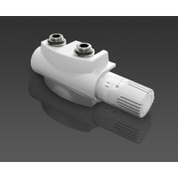 Meykoers - Ventil Anschlussgarnitur Set mit Thermotstat Mittenanschluss Heizkörper - Eck und Durchgangsform φ16G1/2 Weiß von MEYKOERS