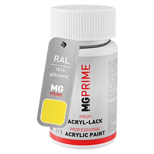 MG PRIME RAL 1016 Schwefelgelb/Sulfur yellow glänzend Lackstift 50 ml schnelltrocknend von MG PRIME