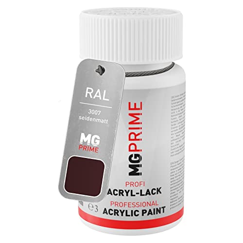 MG PRIME RAL 3007 Schwarzrot/Black red seidenmatt Lackstift 50 ml schnelltrocknend von MG PRIME