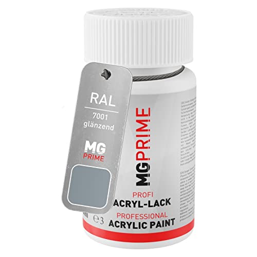 MG PRIME RAL 7001 Silbergrau/Silver grey glänzend Lackstift 50 ml schnelltrocknend von MG PRIME