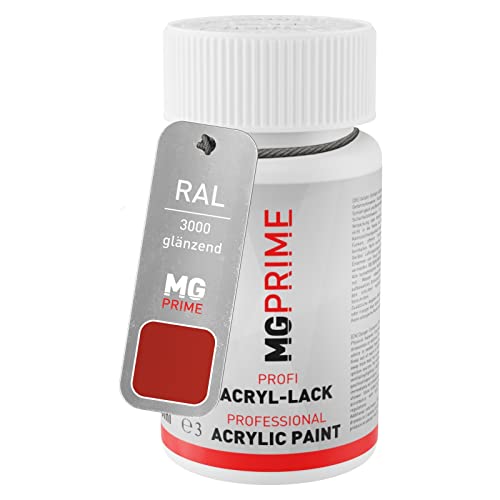 MG PRIME RAL 3000 Feuerrot/Flame red glänzend Lackstift 50 ml schnelltrocknend von MG PRIME