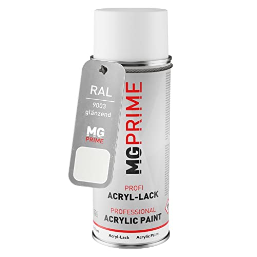 MG PRIME RAL 9003 Signalweiss/Signal white Spraydose 400 ml glänzend schnelltrocknend von MG PRIME