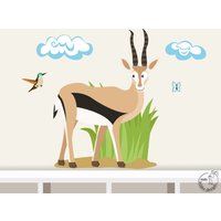 Wandtattoo "Thomson Gazelle" Welttiere Serie Safari Wandsticker Babyzimmer Kinderzimmer Baby Kinder von MHBilder