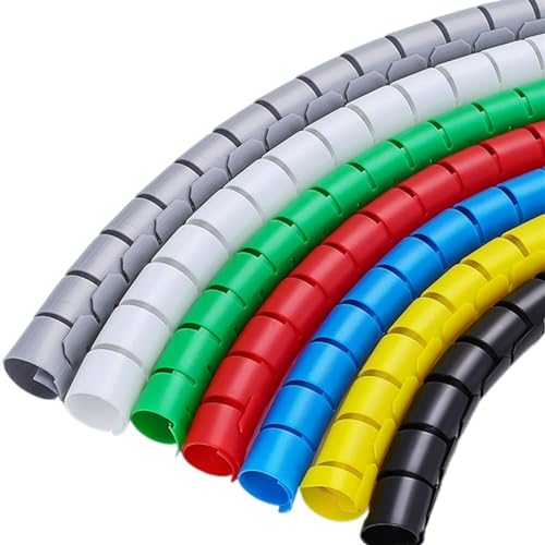Spiral Wickeln 1 Meter Line Spiral Wrap Protector Pipe Protection Cover Tube Cable Wire Winding Organizer Schlauch Abdeckung(Color:Grey,Size:16mm x 1meter) von MIAOSHE