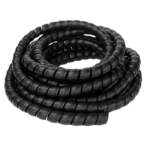 Spiral Wickeln 1 Meter Wrap Winding Organizer Protector Plastic Spiral Tube Wire Cable Protection Line Pipe Wear-resistant Sleeve Schlauch Abdeckung(Color:Schwarz,Size:40mm inside diameter) von MIAOSHE