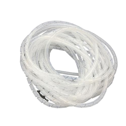 Spiral Wickeln 4mm 30mm Wrap Organizer Cable Spiral Wrapping Wires Winding Pipe Sleeve Sheath Tube Protection Computer Line Bundle Management Schlauch Abdeckung (Color : White, Size : 16mm-5 Meter) von MIAOSHE