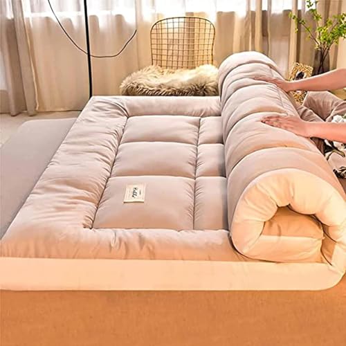 MIAOXIAO Japanische Tatami-Matratzen Futon-Bodenmatratze weich tragbar faltbar für Doppelbett, Einzelbett, atmungsaktiv,5,90x200cm von MIAOXIAO