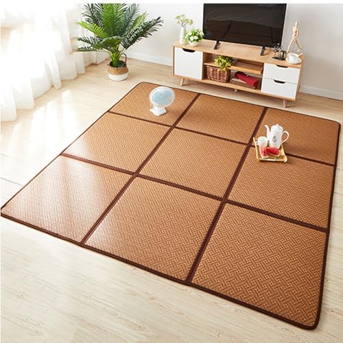 MIAOXIAO Japanische Tatami Matte Tatami Matratze japanische Bodenmatte Rattan rutschfest atmungsaktiv Tatami-Teppich Matte Krabbelmatte,4,120 * 180CM(6: Pieces) von MIAOXIAO