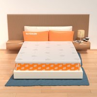 Miasuite - Topper aus Memory Foam 90x190 - 5 cm hoch, abziehbar, Gewebe Aloe Vera Matratzenauflage H5 von MIASUITE