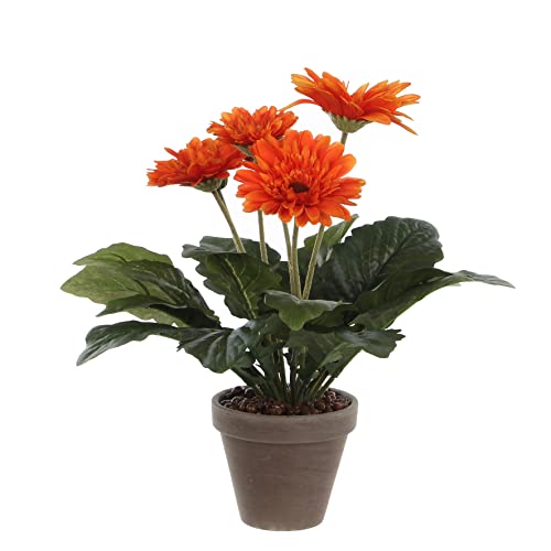 Mica decorations Kunstpflanze, Polyester, Orange, h35xd30cm von MICA Decorations