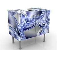 Micasia - Waschbeckenunterschrank - Liquid Smoke - Badschrank Blau Größe: 55cm x 60cm von MICASIA