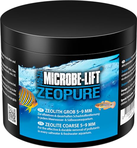MICROBE-LIFT Zeopure - 500 g / 5-9 mm - Zeolith Granulat für klares Aquariumwasser, bindet Ammonium, Nitrat & Phosphat, inkl. Filterbeutel, für Süß- und Meerwasser. von MICROBE-LIFT