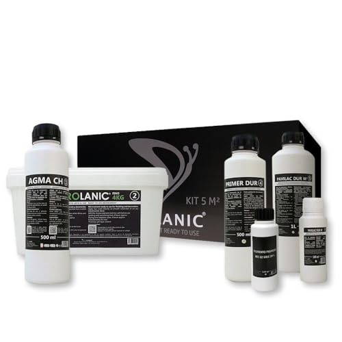 MICROLANIC – Gebrauchsfertiges 5 m² Mikrozement-Set für Wände auf Putz, Putz, glatter Farbe usw. SALZ. (ERDNUSSCREME) von MICROLANIC