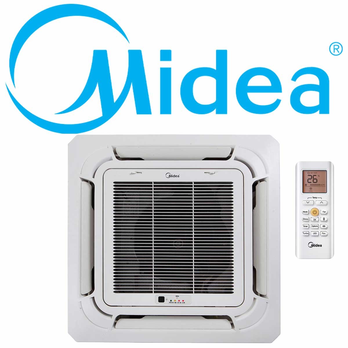 Midea 4 Wege Deckenkassette inkl. Paneel MCA3U-12FNXDO 3,52 kW"" von MIDEA