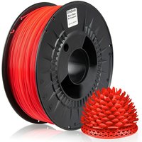 Midori - 3D Drucker 1,75mm pla Filament 1kg Spule Rolle Premium Rot Transparent - Rot Transparent von MIDORI