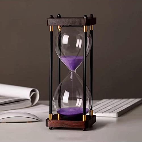 MIHOTA Sanduhr, Sanduhr, Sanduhr-Timer, Sanduhr, Sanduhr, Sanduhr, 60-Minuten-Sanduhr, dekoratives Holz-Sandglas (lila (60 Minuten)) (Farbe: lila (60 Minuten)) von MIHOTA