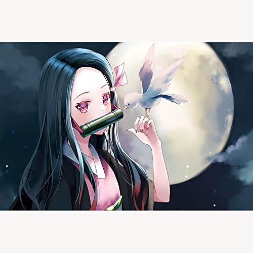 Fototapete Anime Demon Slayer Farbe 3D Hintergrund Wand Restaurant Milch Tee Café Dekoration, Selbstklebend, Kein Kleber Erforderlich-208x146cm(WxH) von MIKUAJ