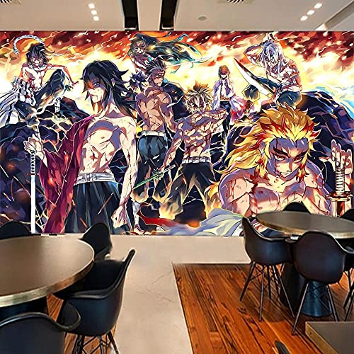Tapeten 3D Anime Demon Slayer Comic Wall Studio fototapeten vlies wanddekoration wohnzimmer schlafzimmer -208x146cm(WxH) von MIKUAJ