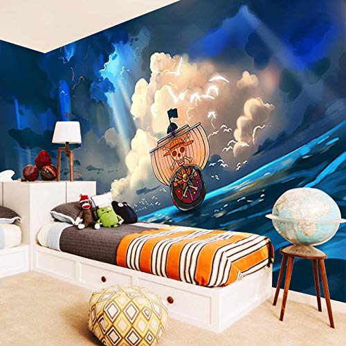 Tapeten Anime 3d ONE PIECE Milchtee Shop Wandverkleidung fototapeten vlies wanddekoration wohnzimmer schlafzimmer -208x146cm(WxH) von MIKUAJ