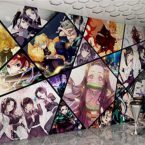 Tapeten Anime Demon Slayer Manga Schlafsaal Nachtwandfarbe fototapeten vlies wanddekoration wohnzimmer schlafzimmer -312x219cm(WxH) von MIKUAJ