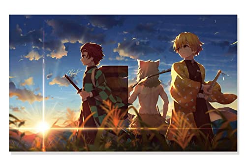 Tapeten Anime Ghost Slayer Farbe 3d Poster Schlafsaal Wohnzimmer Schlafzimmer Hintergrund Wanddekoration-140x100cm (LxH) von MIKUAJ