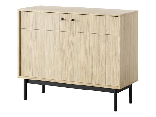 MINIO go for it - Kommode JUKON, Sideboard, 103.5 cm, Schwarze Holzbeine, Farbe: Linea Eiche MINIO go for it - Kommode JUKON, Sideboard, 103.5 cm, Schwarze Holzbeine, Farbe: Linea Eiche von MINIO go for it