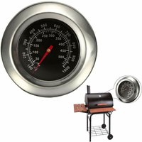Minkurow - BBQ-Thermometer aus Edelstahl, BBQ-Grill-Barbecue-Thermometer mit Sonde von MINKUROW