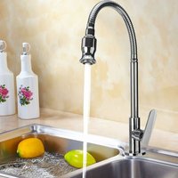 360 drehbarer Wasserhahn für Küche, Bar, Badezimmer, Waschbecken, einzelnes kaltes Wasser, flexibler Hals, Waschküche, Außenbereich, Gartenanwendung, von MINKUROW