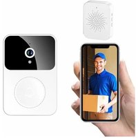 Minkurow - Connected Wireless Doorbell mit Überwachungskamera, WLAN-Smart-Kamera, Videoaufzeichnung, Türklingel (Typ-C), mehreren wiederaufladbaren von MINKUROW