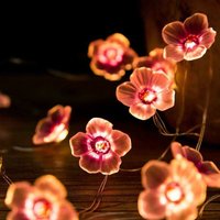 LED-Sakura-Lichterkette, Kirschblüten-Lichterkette, Blumen-Lichterkette, rosa Kirschlichterkette für Party, Urlaub, Hochzeit, Geburtstag, Atmosphäre von MINKUROW