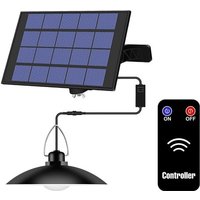 Solar Pendelleuchte mit Fernbedienung IP65 wasserdicht 3M Kabel Wandhalterung Solarleuchte für Indoor Outdoor Garage Balkon Terrasse Pavillon Veranda von MINKUROW