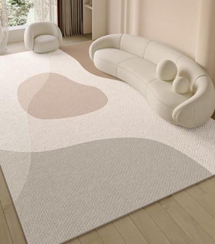 MINTIFNT Luxus Bodenmatte Teppich Modern Creme Stil Leicht Luxus Premium Premium Schlafzimmer Bodenmatte Wohnzimmer Sofa Teppiche Frisiertisch Garderobe Matte 160x230cm von MINTIFNT