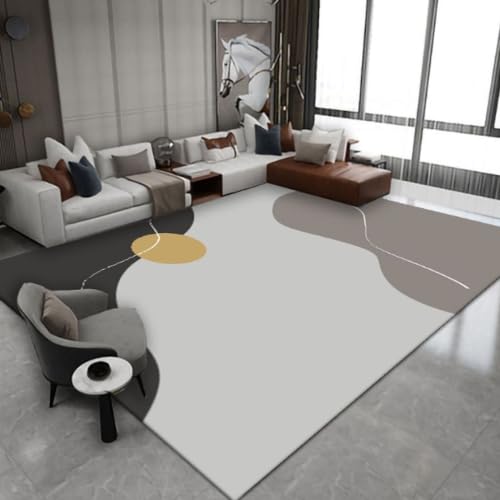 MINTIFNT Moderne Minimalistische Schwarz-Weiße Wohnzimmerteppiche, Große Schlafzimmerteppiche, Wohnzimmerteppiche, Plüschteppiche Und Anti-Rutsch-Teppiche 200x250cm von MINTIFNT