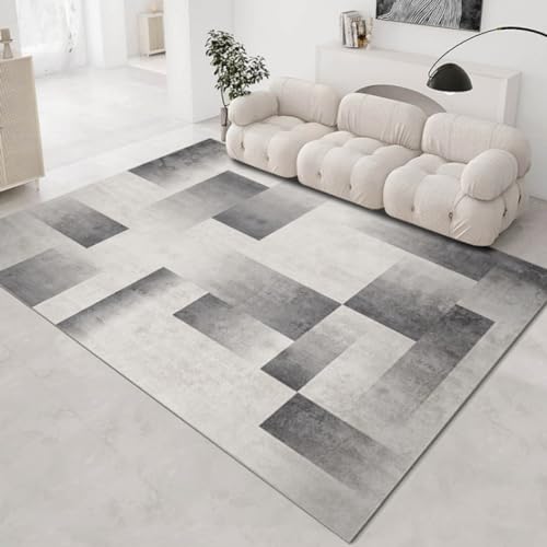 MINTIFNT Wohnzimmer Teppiche Schlafzimmer Luxus Fußmatten Zottelteppiche Flächenteppiche Esszimmer Graue Teppiche Antirutsch-Teppiche 200x250cm von MINTIFNT