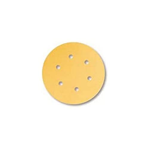 Mirka Gold Universal-Schleifpapier Ø 150mm / selbstklebend / 6-Loch/Korn P220, 100 Stk/Zum Schleifen von Gips, Spachtel, Spanplatten, Holz, Lack Mirka Gold Universal-Schleifpapier Ø 150mm / selbstklebend / 6-Loch/Korn P220, 100 Stk/Zum Schleifen von Gips, Spachtel, Spanplatten, Holz, Lack von MIRKA