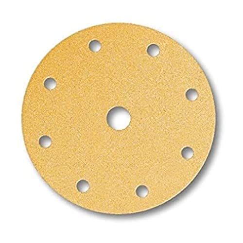 Mirka Gold Universal-Schleifpapier Ø 150mm Klett 9-Loch, Korn P150, 100 Stk/Zum Schleifen von Gips, Spachtel, Spanplatten, Holz, Lack Mirka Gold Universal-Schleifpapier Ø 150mm Klett 9-Loch, Korn P150, 100 Stk/Zum Schleifen von Gips, Spachtel, Spanplatten, Holz, Lack von MIRKA
