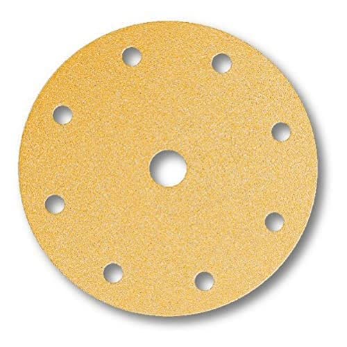 Mirka Gold Universal-Schleifpapier Ø 150mm Klett 9-Loch, Korn P60, 50 Stk/Zum Schleifen von Gips, Spachtel, Spanplatten, Holz, Lack Mirka Gold Universal-Schleifpapier Ø 150mm Klett 9-Loch, Korn P60, 50 Stk/Zum Schleifen von Gips, Spachtel, Spanplatten, Holz, Lack von MIRKA
