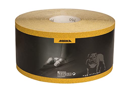 Mirka Gold Universal-Schleifpapier Schleifrolle 115mm x 50m / Korn P280 / Zum Schleifen von Gips, Spachtel, Spanplatten, Holz, Lack von MIRKA