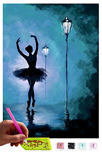 MISHBAY Diamond Painting - 30x40cm Diamond Painting Erwachsene - Diamant Painting Bilder Ballerina - DIY 5D Satz Wand Dekor Diamantstickerei von MISHBAY