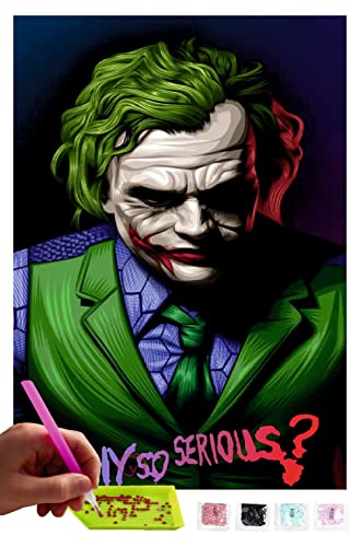 MISHBAY Diamond Painting Joker - 30x40cm Diamond Painting Erwachsene - 5D Diamant Painting Bilder - Malen nach Zahlen Joker Crystal Art von MISHBAY