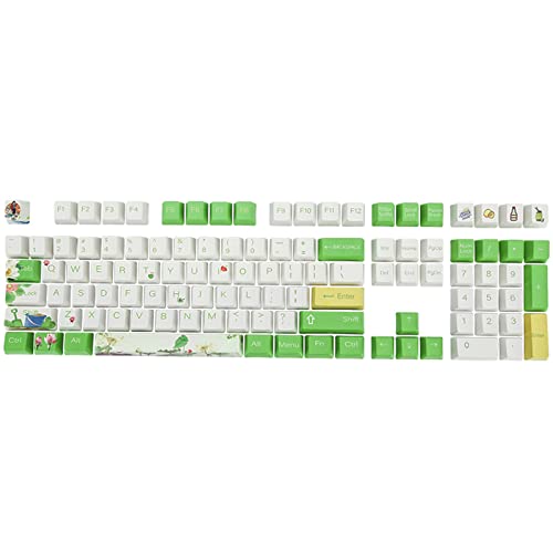 Blume Tastenkappen Farbstoff Sublimation OEM Profil Für MX Switch DZ60 GK61 SK61 108 Tasten Mechanische Tastatur Tasten Caps Dye-sub Tastenkappen Sommer Blume von MISUVRSE