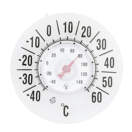 Genauigkeit Fensterthermometer Temperatur Innen- und Außenbereich, wasserdichtes Zifferblatt, rund, Temperaturüberwachung, Saugart für Zuhause, Wetterthermometer, Innen- und Außenbereich Genauigkeit Fensterthermometer Temperatur Innen- und Außenbereich, wasserdichtes Zifferblatt, rund, Temperaturüberwachung, Saugart für Zuhause, Wetterthermometer, Innen- und Außenbereich von MISUVRSE