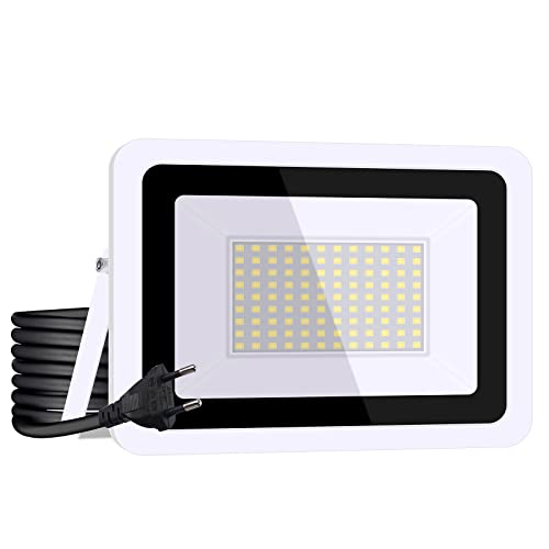 MIWATT 100W LED Strahler 7200LM Außenleuchte Superhell LED Fluter Außenstrahler Flutlicht IP68 Flutlichtstrahler Scheinwerfer Kaltweiß Licht für Garten, Garage… von MIWATT