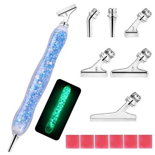 MJARTORIA 5D Diamond Painting Set, DIY Diamond Painting Stift Metall, Diamond Painting Werkzeug Drill Pen mit 45°abgewinkelte Ersatz Stiftköpfen Gute Aussichten von MJARTORIA