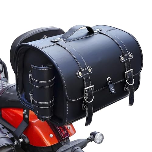 MJHQWE Motorrad Hecktasche für KTM 1290 Super Adventure T 2015-2017,Leder Wasserdichter Retro Motorrad Tasche Motorrad Aufbewahrungstasche Motorrad Zubehör,C von MJHQWE