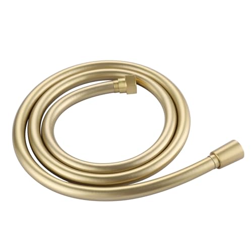 Duschschlauch Universal 2PCS 1,5 M Gold Farbe PV C Schlauch Handbrause Rohr Kupfer Kappe Dreh Dusche Rohr Brauseschlauch von MKLHAVB