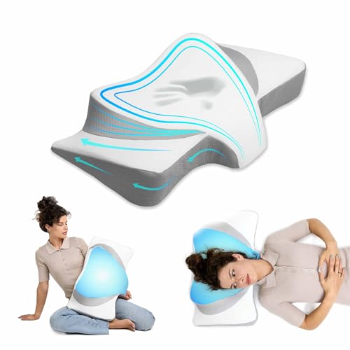 Schulterstützkissen und Nackenstützkissen Orthopädisches aus Memory Foam & Nackenkissen für optimale Unterstützung Kopfkissen für Seiten Rücken & Bauchschläfer Kissen Ergonomisches von MKS