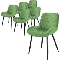 ML-Design | 6er-Set Esszimmerstühle Ari Samt von ML-Design