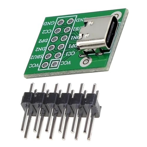 MLWSKERTY 10 Stück USB Typ C Zu DIP PCB DIP Pinnwand Adaptermodul Für Einfache Verbindung Und Schnelle Datenübertragung. Einfache Installation von MLWSKERTY